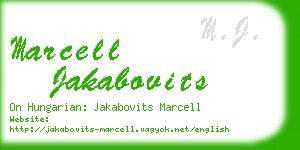 marcell jakabovits business card